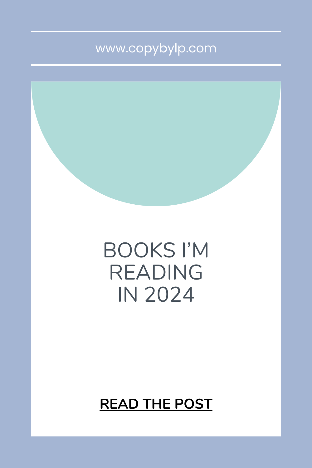 Books I'm reading in 2024 blog graphic